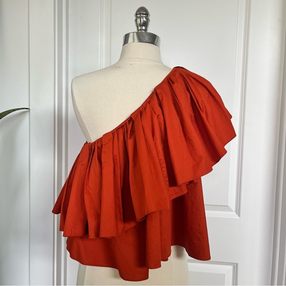 Ronny Kobo Ruffled One-Shoulder Top - Picture 6 of 8